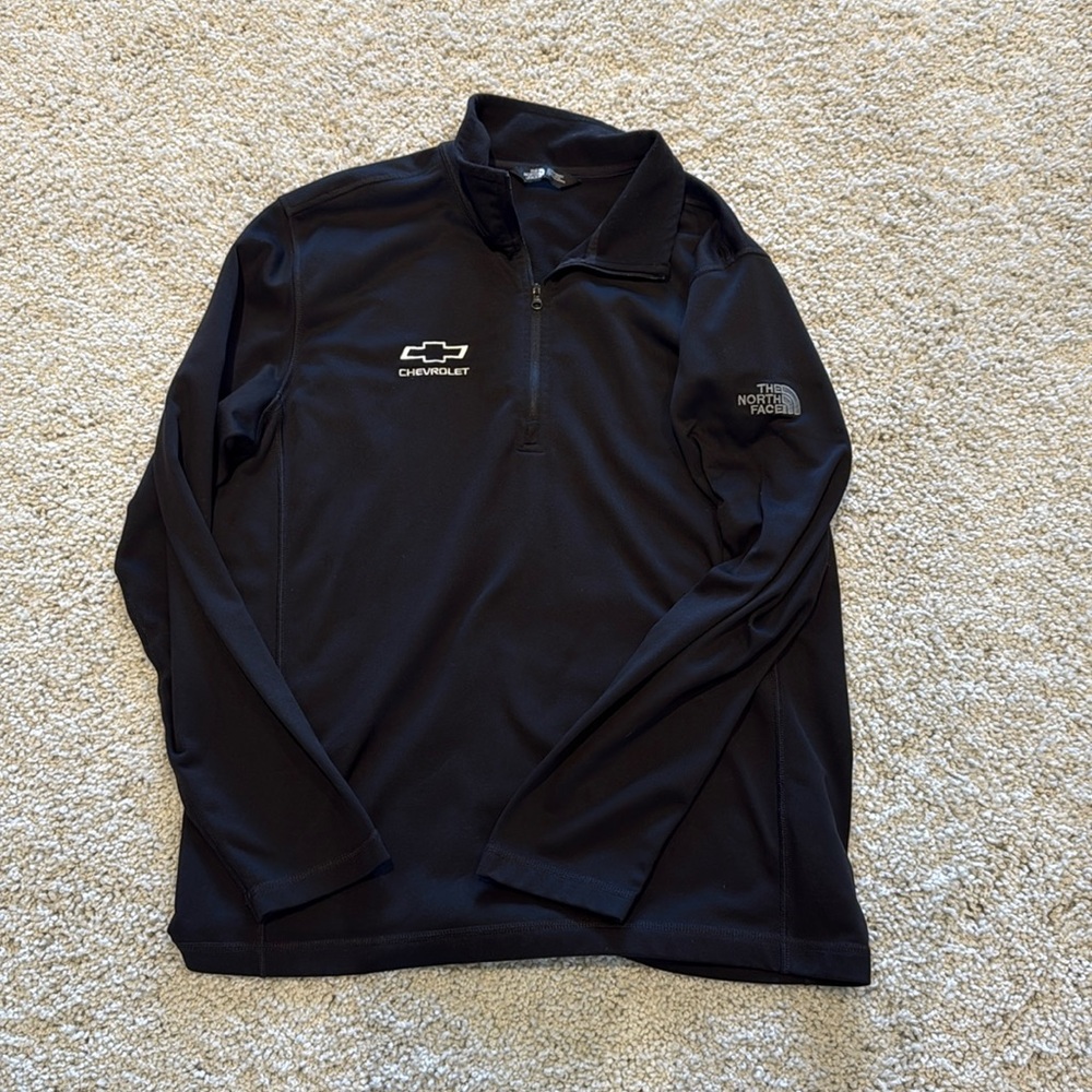 The North Face Men’s Quarter Zip Pullover Fleece Chevrolet Logo